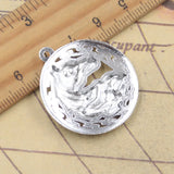 5 uds dijes cabeza de caballo de corcel 34x30mm colgantes de Color plata antigua fabricación DIY joyería tibetana hecha a mano