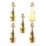 10pcs 5 colors instrument Pipa Charms For Earrings bracelets necklaces Pendant DIY Jewelry Making Accessories 12*41mm P136