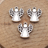 10pcs 16x15mm 3 Colors Antique Bronze Color Antique Silver Color Antique Gold Color Angels Watching Over Me Charms