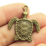 5pcs 34x29mm 2 Colors Antique Bronze Color Antique Silver Color Sea Turtle Charms For DIY Jewelry Making
