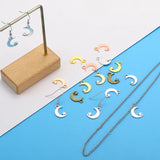 30pcs 5 color moon Charms Pendant fit Making Bracelets Jewelry Findings DIY Accessories 11*17mm L614