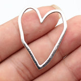 10pcs 39x31mm 5 Colors Hollow Heart Charms For DIY Jewelry Making