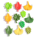 10pcs Resin Leaf Charms Maple Leaf Ginkgo Leaf Pendants Jewelry Making Materials Keychain Charms Earrings Necklace Accessories