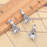 20 piezas dijes 3D volante de bádminton 16x9x9mm colgantes de Color plata antigua fabricación DIY joyería tibetana hecha a mano