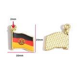 5pcs flag Football Soccer Charm Jewelry Accessories Diy Making Necklace Earring Pendant Craft Supplies Gold Plated W481