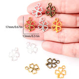 10 colour 35pcs Antique silver color Charms lucky four leaf clover Making pendant fit DIY Handmade Jewelry 17*13mm Q401