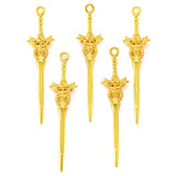 10PCS 5 colors Mixed Alloy Charms Knight Sword Knife Gun Weapons Pendant For DIY Handmade Jewelry Material M97