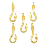 10pcs 5 Colors Fish hook Charms For Bracelet Earring necklace Pendants DIY Handmade Jewelry Accessories Making 36*14mm H07