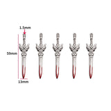 5 pcs 20 styles Halloween Zinc Alloy Bloody Dagger Color Charms Knife Pendants for DIY Bangle Bracelet necklace Findings W430