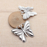 1pcs 68x56mm 2 Colors Antique Bronze Color Antique Silver Color Butterfly Charms For DIY Jewelry Making