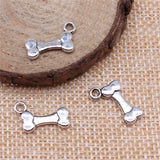 20pcs 16x10mm 2 Colors Antique Bronze Color Antique Silver Color Bone Charms For DIY Jewelry Making