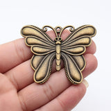 1pcs 68x56mm 2 Colors Antique Bronze Color Antique Silver Color Butterfly Charms For DIY Jewelry Making