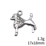 WYSIWYG 10pcs 17x18mm 2 Colors Antique Bronze Color Antique Silver Color Poodle Puppy Charms For DIY Jewelry Making