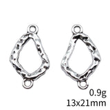 20pcs 13x21mm Antique Silver Color Hammer Pattern Geometric Connector For DIY Jewelry Making Handmade Jewelry Findings