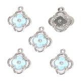 20Pcs Four-Leaf Clover Inlay Pendants for DIY Necklaces Bracelets Jewelry Making Keychains and Bag Charms W765