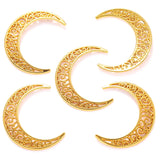 5pcs 6 colors alloy moon Charm For DIY Necklace Bracelet Earrings Pendant Jewelry Crafts Making Accessories 30*37mm L635