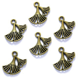 30pcs 6 color ginkgo leaf Charms for Necklace Earrings Pendant DIY Jewelry Making Handcrafted Accessories 16*16mm Q392