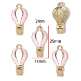 10PCS Alloy Drip-Style Hot Air Balloon Pendants DIY Necklace Earrings Jewelry Accessories Keychains Bag Charms Jewelry Making
