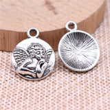 10pcs 16x20mm 2 Colors Antique Bronze Color Antique Silver Color Angel Charms For DIY Jewelry Making