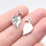 20pcs 20x10mm 2 Colors Antique Bronze Color Antique Silver Color Leaf Charms For DIY Jewelry Making