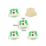 5pcs flag Football Soccer Charm Jewelry Accessories Diy Making Necklace Earring Pendant Craft Supplies Gold Plated W481