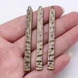 10pcs 63x6mm 4 Colors Hammer Pattern Long Wind Chime Charms Accessories