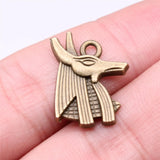 10pcs 21x16mm 3 Colors Ancient Egyptian God Of Death Anubis Charm
