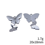 10pcs 20x18mm Antique Silver Color Butterfly Charms For DIY Jewelry Making