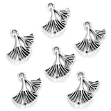 30pcs 6 color ginkgo leaf Charms for Necklace Earrings Pendant DIY Jewelry Making Handcrafted Accessories 16*16mm Q392
