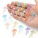 5 pcs Small High quality Spray paint Bow Charm Woman Earring Necklace Alloy Charms for Jewelry Making 32*19mm W310