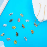 30pcs 7 color 10*14.5mm Double hole Small leaves Charms for Necklace Pendant DIY Jewelry Making Handcrafted Accessories Q388