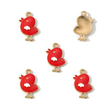 10pcs Enamel Charms Cute Cartoon chick Pendants Charms For Jewelry Making Supplies DIY Handmade Bracelets Earrings Accessories