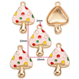 10Pcs 6 Color mushroom Charms Diy Findings Keychain Bracelets Pendant For Jewelry Making
