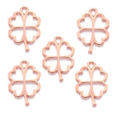 10 colour 20pcs Antique silver color Charms lucky four leaf clover Making pendant fit DIY Handmade Jewelry 24*17mm Q402