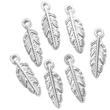 50pcs 7 Colors Zinc Alloy Small Feathers Charms DIY earring bracelet Jewelry Findings Jewelry Accessories 15x5mm