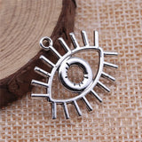 10pcs 26x22mm 2 Colors Antique Bronze Color Antique Silver Color Eye Charms For DIY Jewelry Making