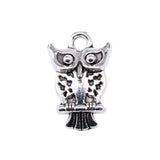 20pcs 17x11mm 2 Colors Antique Bronze Color Antique Silver Color Owl Charms For DIY Jewelry Making