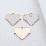 10pcs 15.5x18.6mm 5 Colors Pixel Heart Charms For DIY Jewelry Making