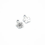30pcs Alloy Charms Antique Silver color flower Pendants Jewelry Findings For DIY Handmade Jewelry Making 15*11mm Q133