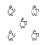 10-Piece Cat-Shaped Metal Frame Alloy Charms DIY Jewelry Making Necklace Bracelet Earrings Pendants Keychains Bag Charms D9356