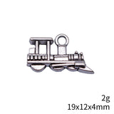 10pcs 19x12x4mm 2 Colors Antique Bronze Color Antique Silver Color Locomotive Charms For DIY Jewelry Making
