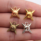 5pcs 18x15x13mm 5 Colors Meteor Hammer Pendant, Nail Ball Charms For DIY Jewelry Making