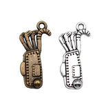 10pcs 25x11mm 2 Colors Antique Bronze Color Antique Silver Color Golf Bag Charms For DIY Jewelry Making