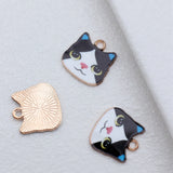 10pcs 16x17mm Kc Gold Color Cat Charms For DIY Jewelry Making