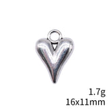 10pcs 16x11mm 2 Colors Antique Bronze Color Antique Silver Color 3D Heart Charms For DIY Jewelry Making