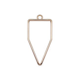 10 piezas de 22 x 45 x 3,7 mm, 2 colores, marcos geométricos huecos con pegamento, serie de marcos puntiagudos y cónicos para hacer joyas DIY.