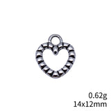 20pcs 14x12mm 2 Colors Antique Bronze Color Antique Silver Color Heart Charms For DIY Jewelry Making