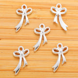 30pcs 7 colors Bow Charms Pendants for Bracelet Necklace DIY Jewelry Making Finding Accessories 20*11mm N127