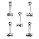 10Pcs Antique Silver Alloy Hammer-Finish Jewelry Pendants 18*6.5mm 6 Colors for Handmade DIY Jewelry Making Accessories J523