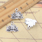 20 piezas dijes zorro de nueve colas 15x17mm colgantes de Color plata antigua para hacer joyería tibetana hecha a mano DIY